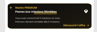 Tuile promotionnelle Neeko Premium
